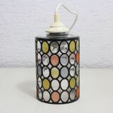 Colored glass pendant light