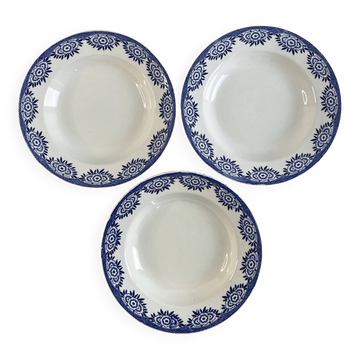 Set of 3 deep plates Sarreguemines Capri Casino