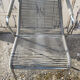 Armchair and ottoman scoubidou, gray, vintage, 70s