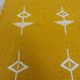 Traditional handmade berber yellow and white Berber kilim carpet made of pure wool