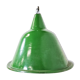 Large vintage industrial green enamel pendant lights, 1960s