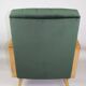 Fauteuil en velours d’olive, années 1970