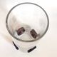 Crystal vase inlaid with button 1970s Height 25 cm