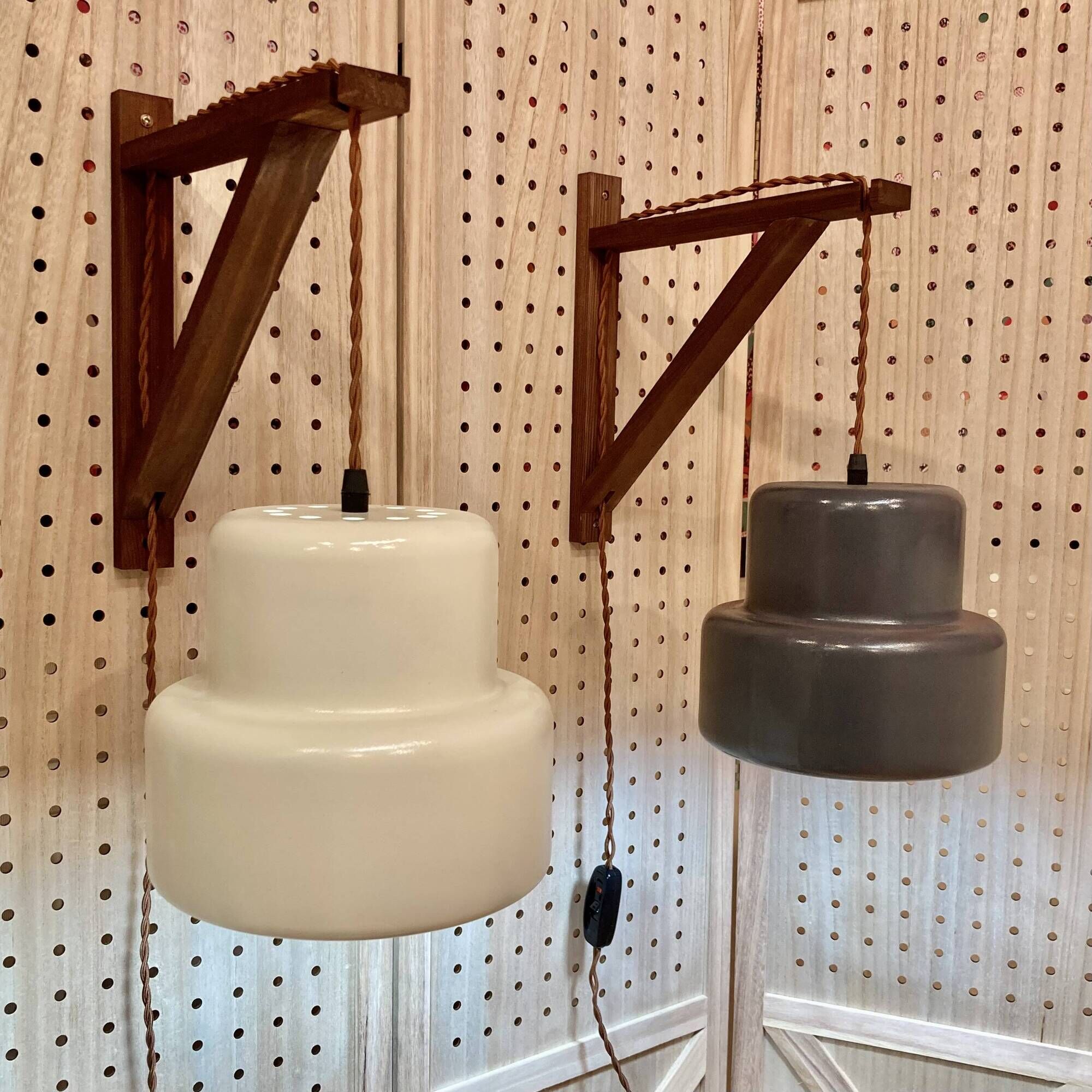Pair of modular wall lights by jo hammerborg "design 1950".