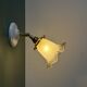 Vintage frosted glass tulip wall light