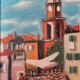 Modern painting Saint Tropez, the Ponche XXth