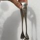 Silver-plated metal sugar tongs