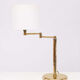 Brass swing arm desk lamp Deknudt 1970s