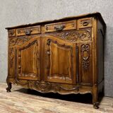 Louis XV style Provencal sideboard in solid walnut circa 1900