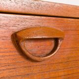 Kai Kristiansen teak wall unit with a console for FM Mobler, 1960s