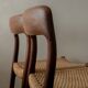 Vintage Danish Teak Dining Chairs Model 75 Niels O. Møller 1950s Set of 4