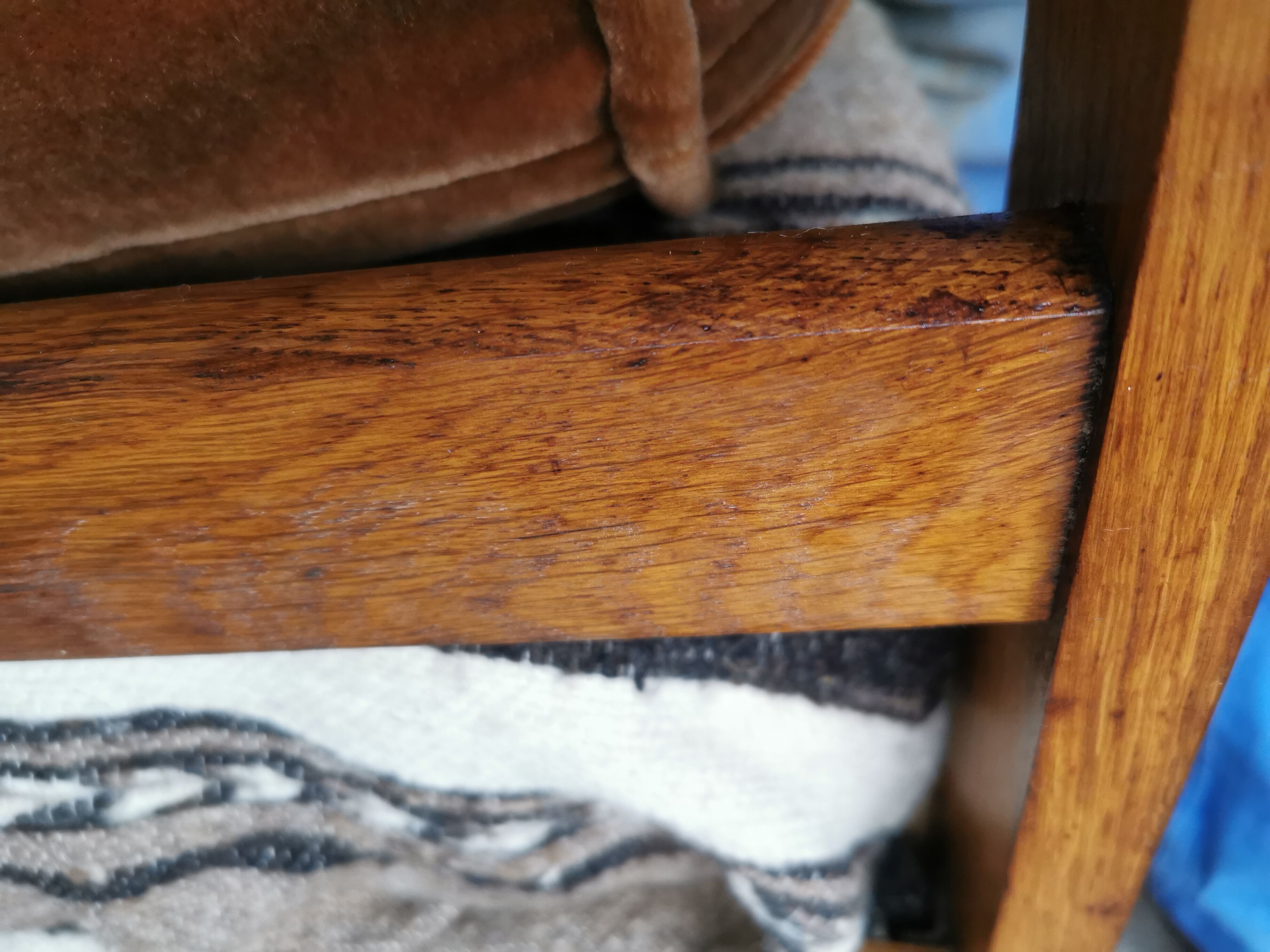 Bed of the 50s reconstruction style in oak