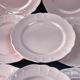 8 vintage dessert plates Salins powder pink – Ø 21.6 cm