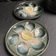 Set of 10 Saint Clément oyster barbotine plates circa 1940