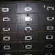 Furniture old metal riveted 30 drawers valve strafor