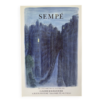 Affiche d’exposition Sempé 1992