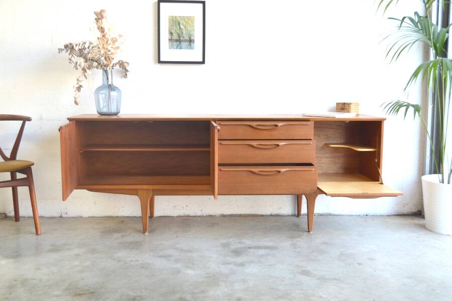 Enfilade en teck par Jentique * modèle rare * 198 cm