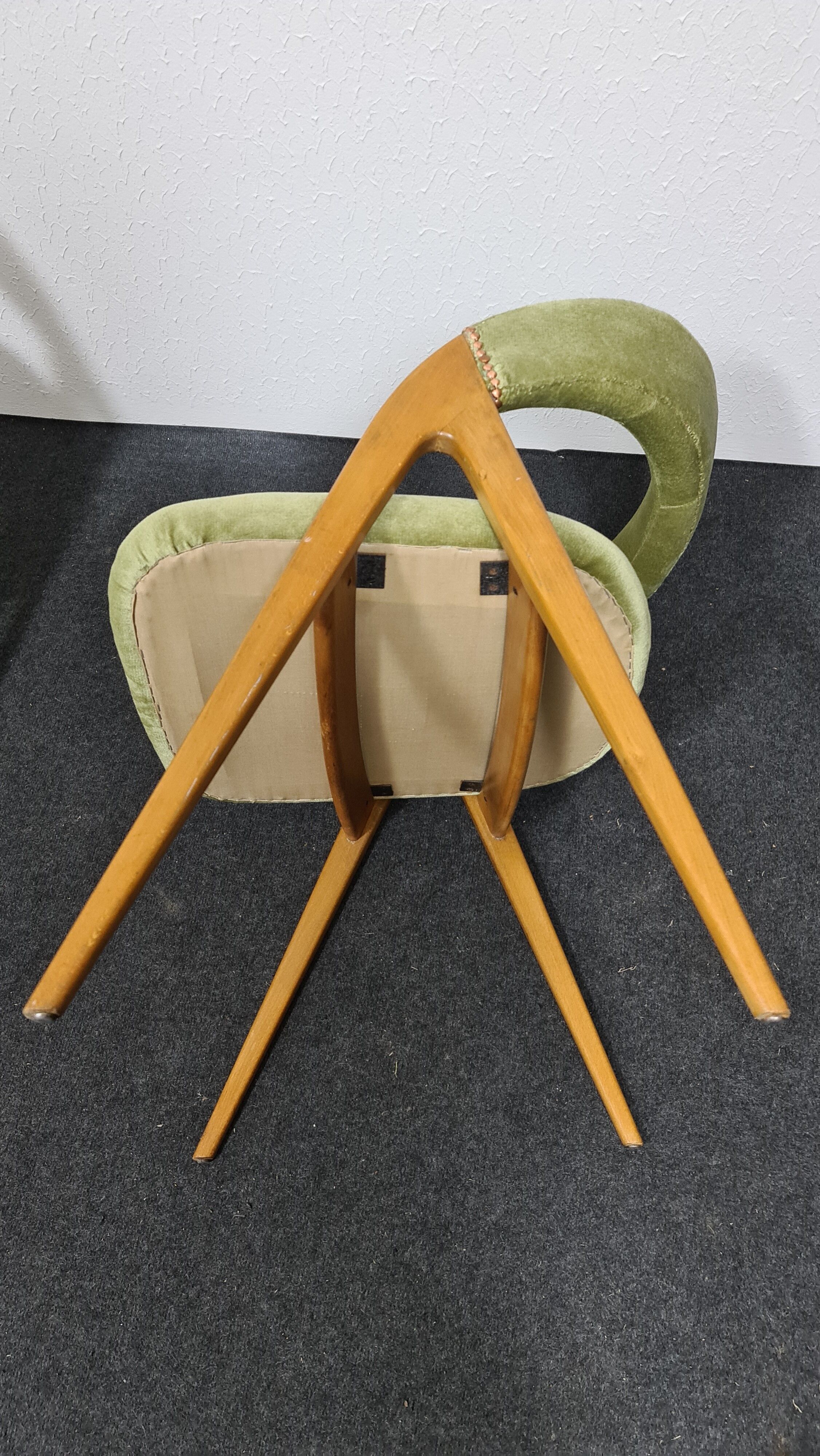 Set of 5 vintage WK mobel dining chairs
