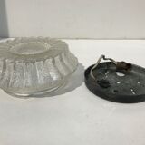 Ceiling round glass transparent vintage