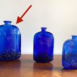 Flacon en verre bleu cobalt grand modèle