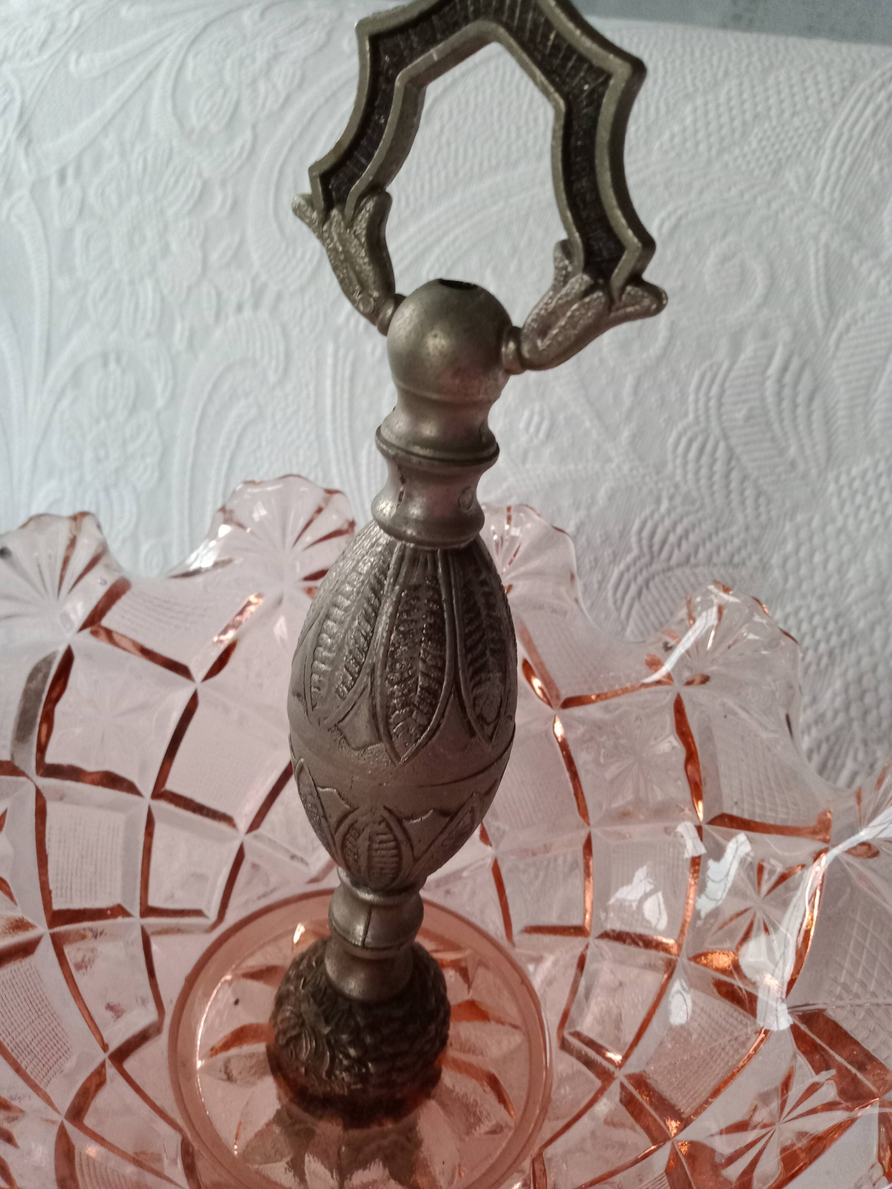 Fruit petits-fours set with two old pink corolla bowls, 19th century frame