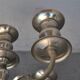 Pair of candlesticks on silver feet