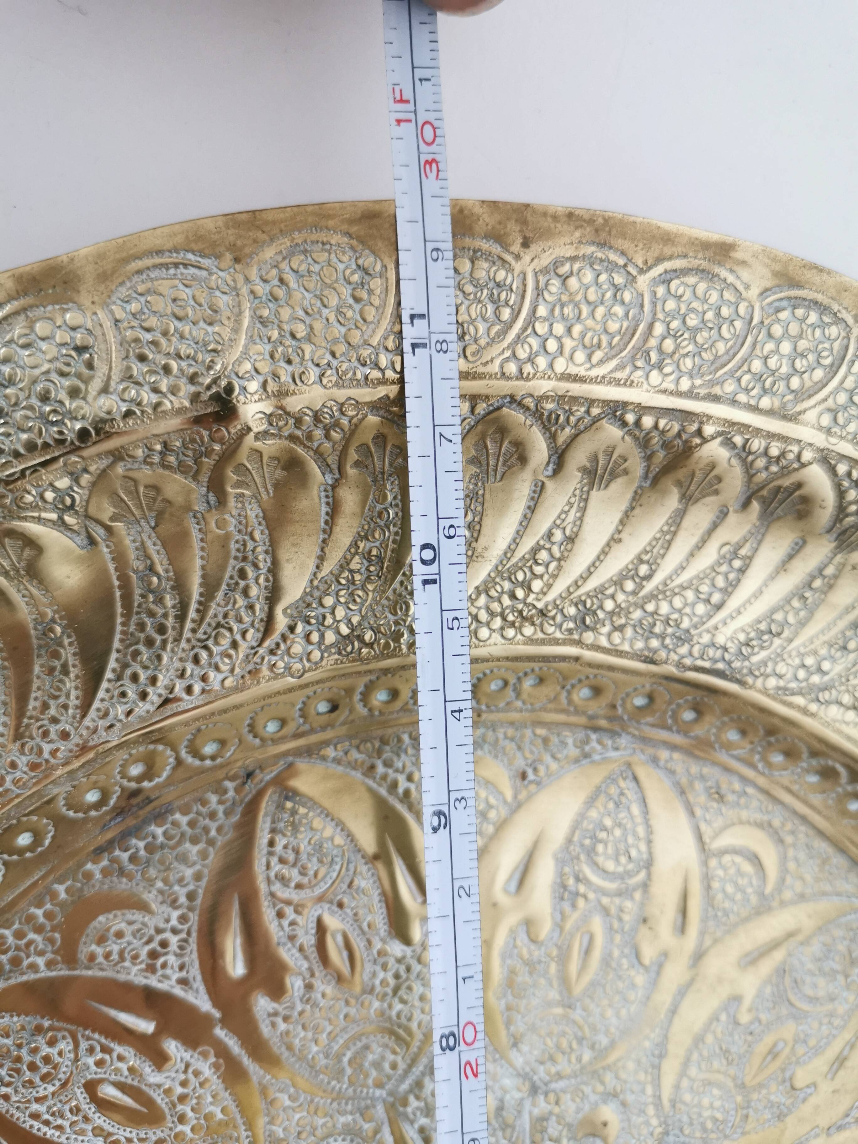 Moroccan copper/brass engraved serving tray