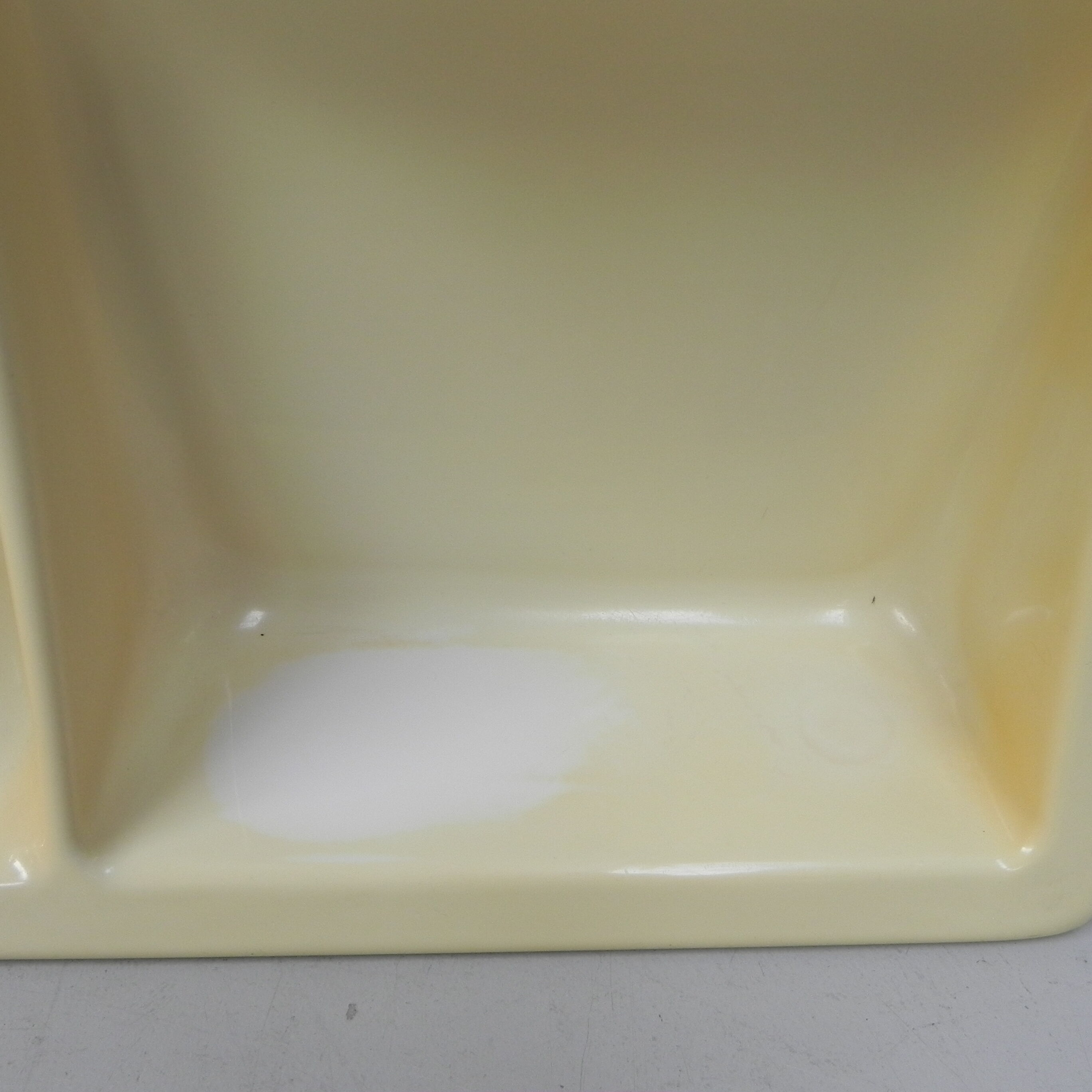 Vintage Plastic Bathroom Wall Shelf with Mirror