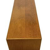 Minimalist vintage teak wood small solid bench