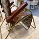 Fauteuil relax inclinable lama en cuir marron et structure tubulaire – italie – années 1960/1970
