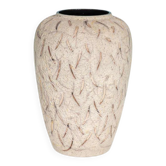 Vase vintage en céramique glaçure lava grasse, vase étranger années 60