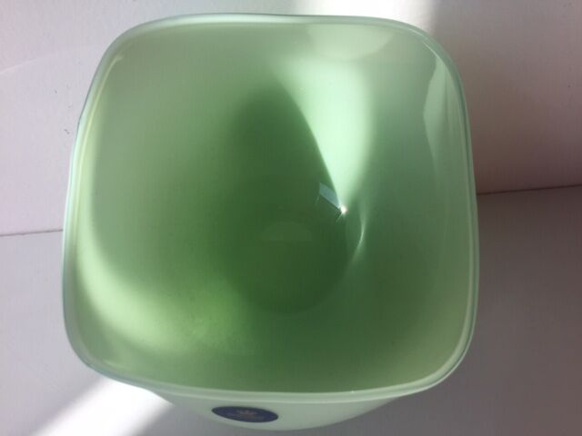 Danish green crystal vase Royal Copenhagen