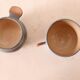 Set of 2 sandstone cups, artisanal pottery, vintage, 1980