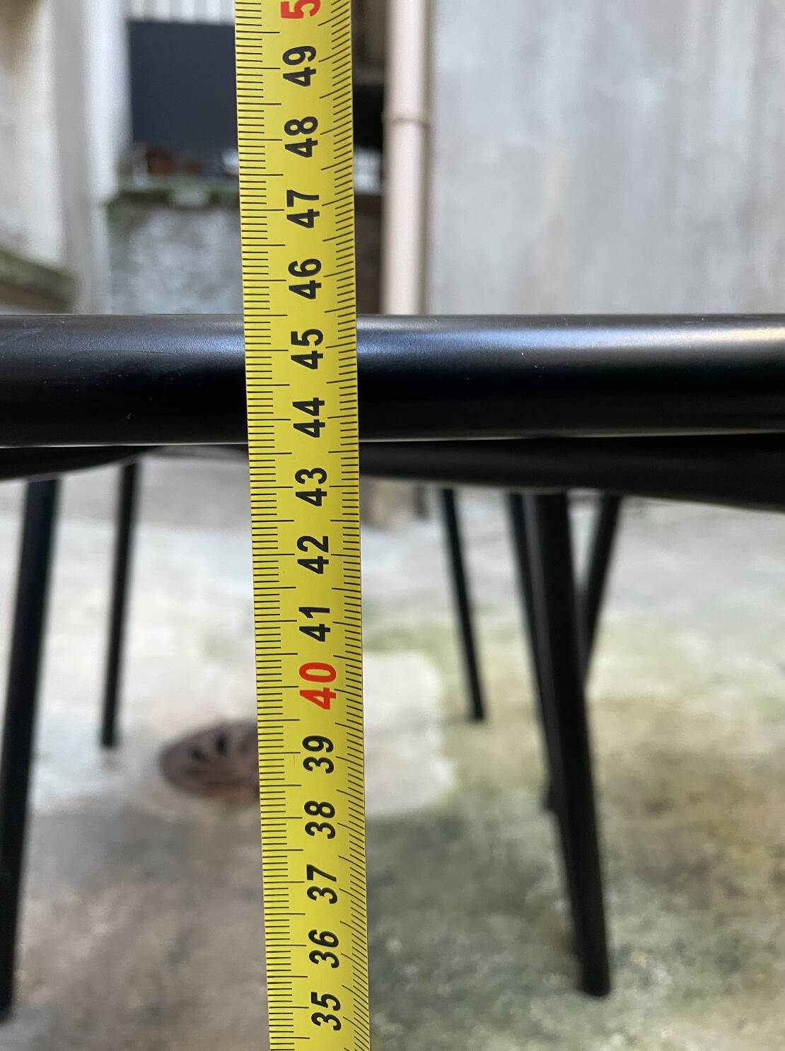 4 black school stools