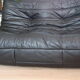 2-seater black leather Togo sofa by Michel Ducaroy for Ligne Roset in 1973