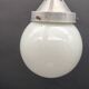 Vintage industrial opaline pendant light
