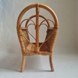 Rattan magazine holder
