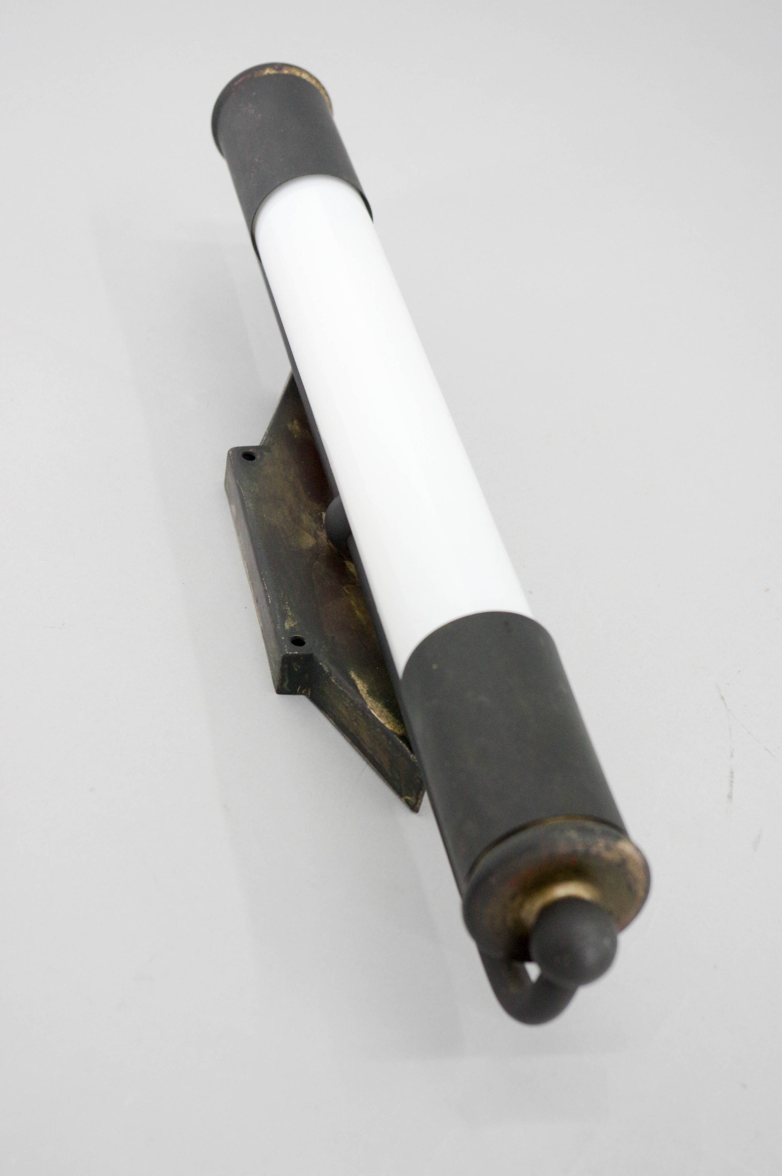 Rare Art Deco Brass Wall Light, 1920s