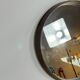 Vintage Italian wood round wall mirror from 50s