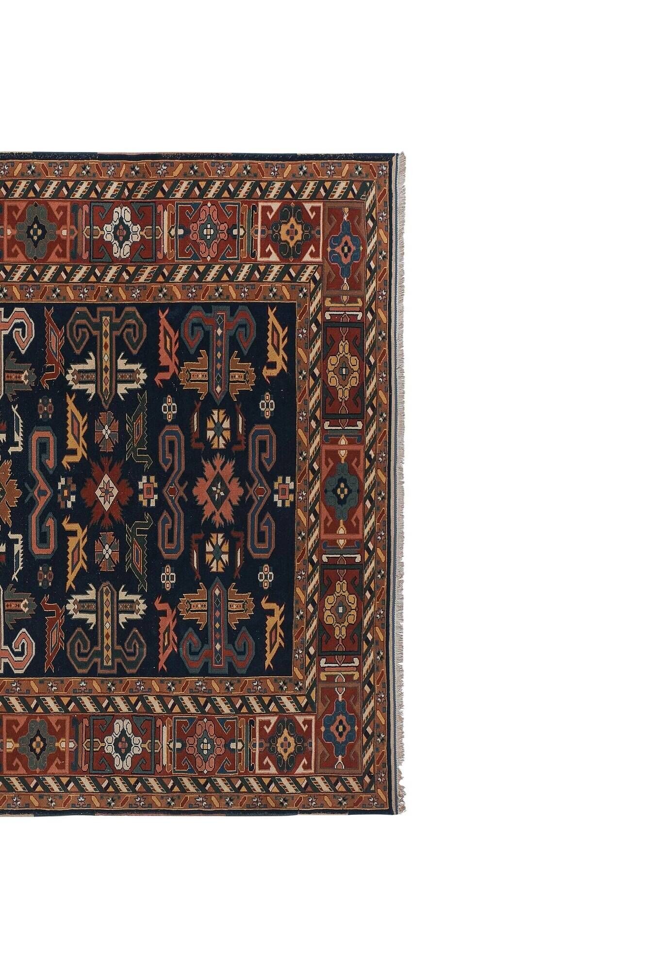 Vintage Turkish rug handmade 186x242 cm