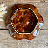 4 vintage slurry oyster plates