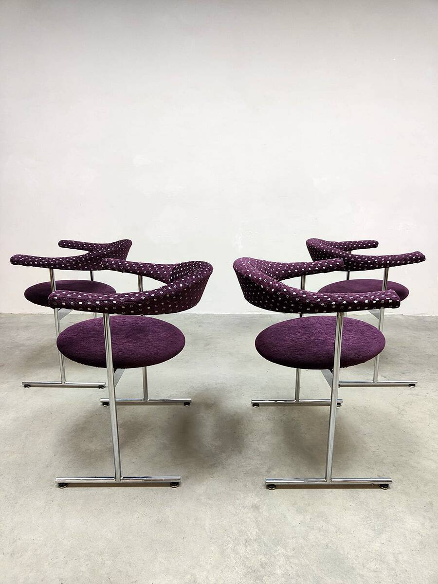 Vintage dining bullhorn chairs 1960s