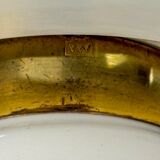 Metalarte XL "Bulb" ceiling pendant, white opaline glass, Spain, 1970s