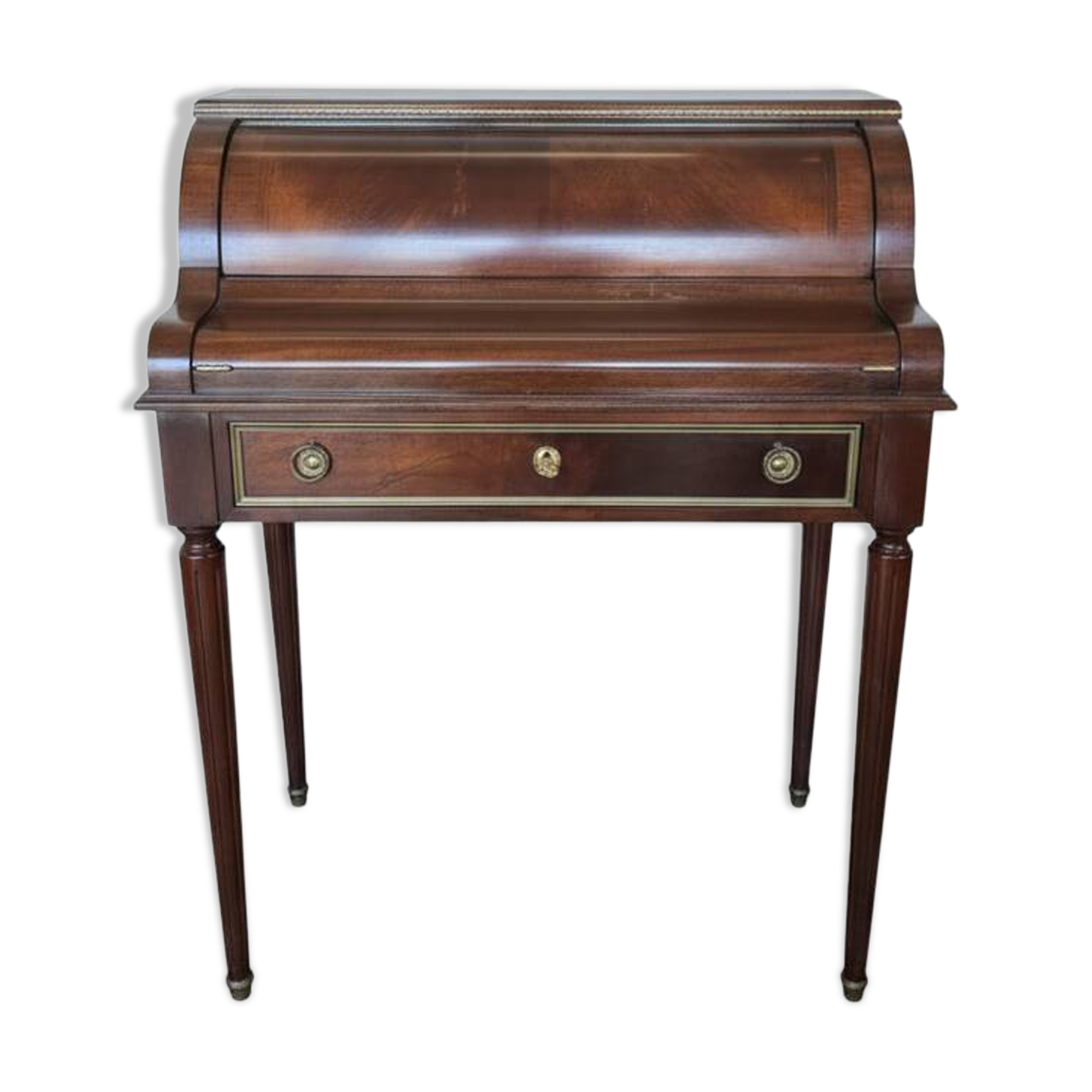 Louis XVI Style Cylinder Desk in Mahogany