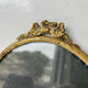 Antique metal gold colored oval picture frame brass 21.5 cm x 15.5 cm