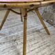 Vintage pink rattan coffee table