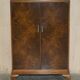 Armoire de gouvernante Art Deco en noyer burr par Waring & Gillow