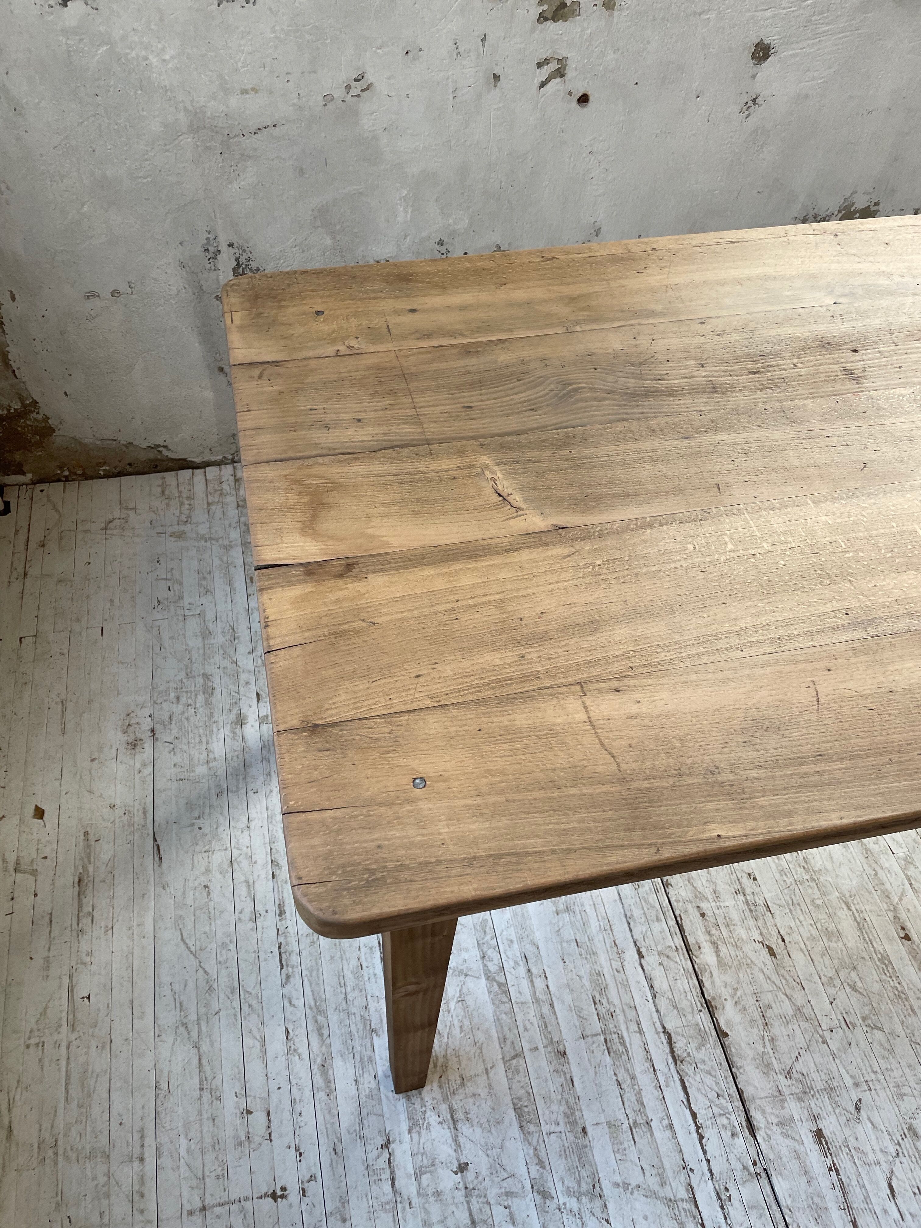XL farmhouse table in beech and pine 3m