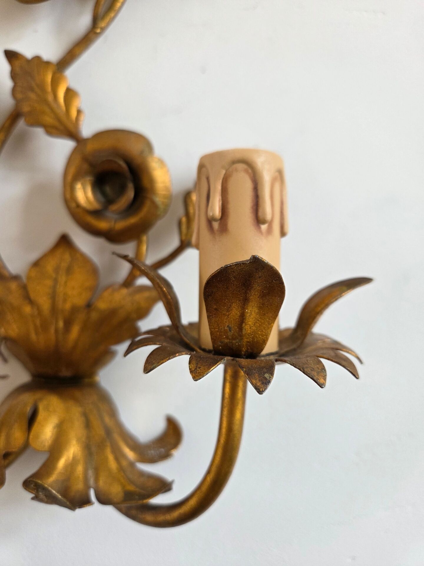 Paire d’appliques métal doré