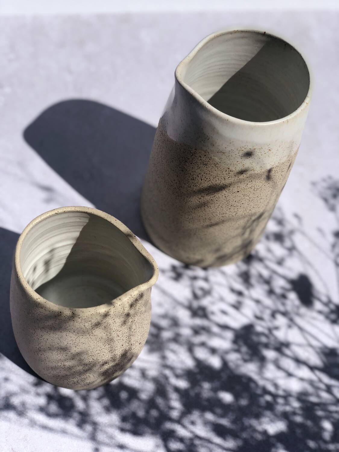 Large ceramic stoneware pitcher